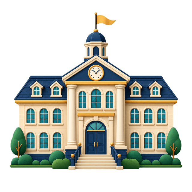 School campus illustration